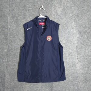 CCM Florida Panthers Vest Mens XL Navy Blue Tactical Degree NHL Hockey Full Zip